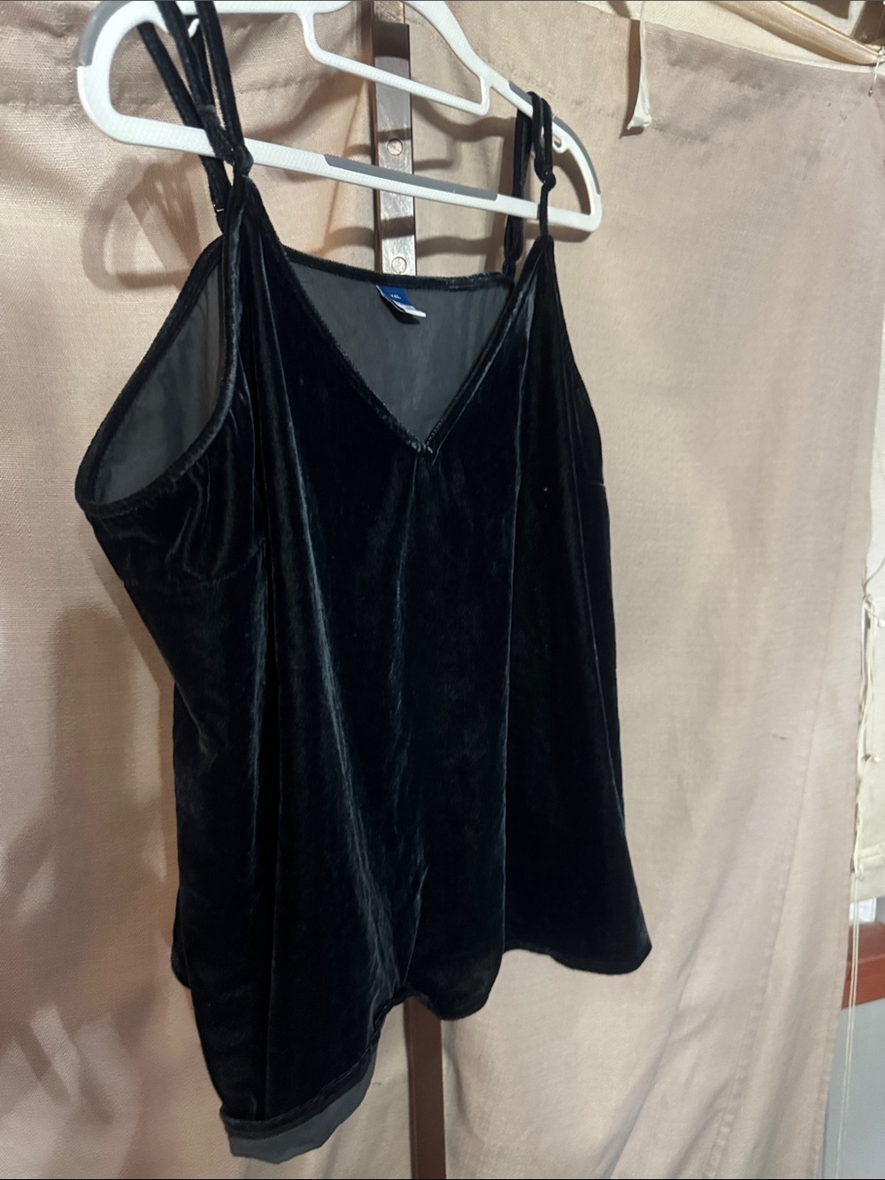 Old Navy Black Velvet V-Neck Camisole Top -